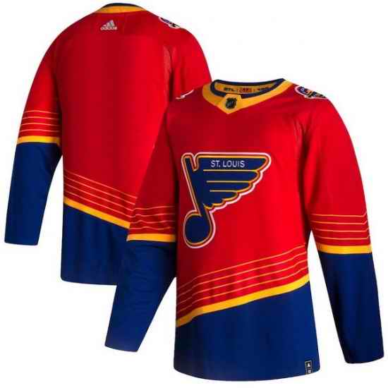 Men St.Louis Blues Blank Red 2020 #21 Reverse Retro Adidas Jersey->st.louis blues->NHL Jersey