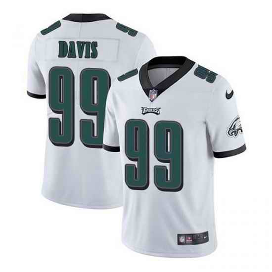 Nike Eagles #99 Jordan Davis White 2022 NFL Draft Vapor Untouchable Limited Jerse->hall of fame 50th patch->NFL Jersey