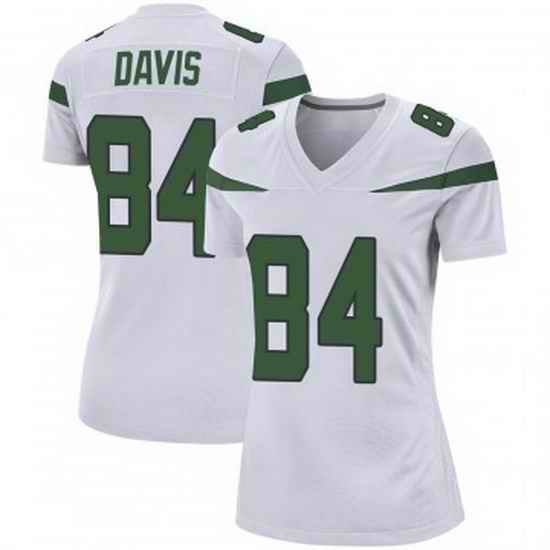 Women New York Jets Corey Davis #84 White Vapor Limited Stitched Football Jersey->women nfl jersey->Women Jersey