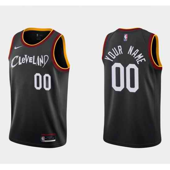 Men Women Youth Toddler Cleveland Cavaliers Active Player Custom Black Stitched Basketball Jersey->customized nba jersey->Custom Jersey