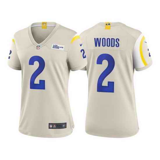 Women Los Angeles Rams #2 Robert Woods Vapor Limited Bone Jersey->women nfl jersey->Women Jersey
