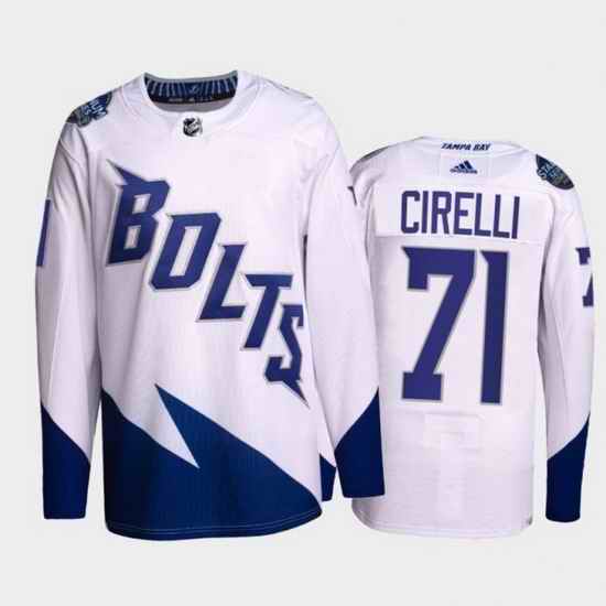 Men Tampa Bay Lightning 2371 Anthony Cirelli 2022 White Stadium Series Breakaway Stitched jersey->tampa bay lightning->NHL Jersey