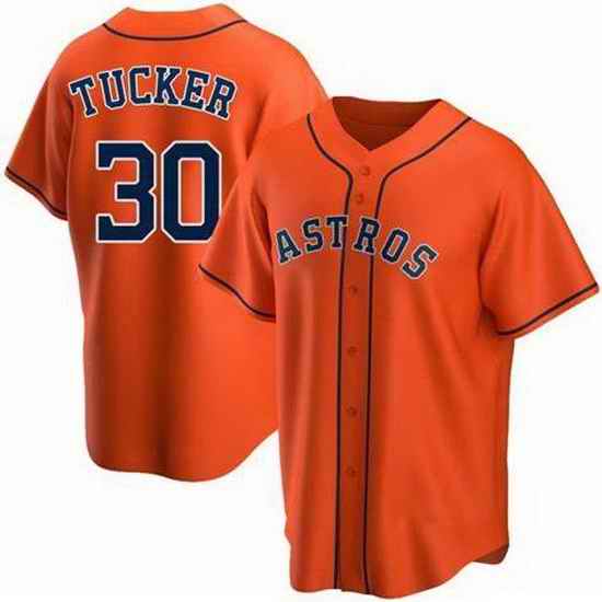 Youth Houston Astros Kyle Tucker #30 Orange Blue Cool Base Stitched Jersey->youth mlb jersey->Youth Jersey