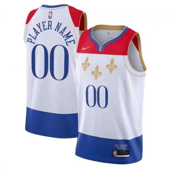 Men Women Youth Toddler New Orleans Pelicans White Blue Custom Nike NBA Stitched Jersey->customized nba jersey->Custom Jersey