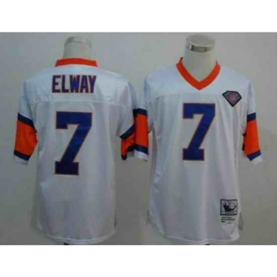 Men Women Youth Toddler Denver Broncos Orange Custom Throwback White NFL Jersey->customized nfl jersey->Custom Jersey