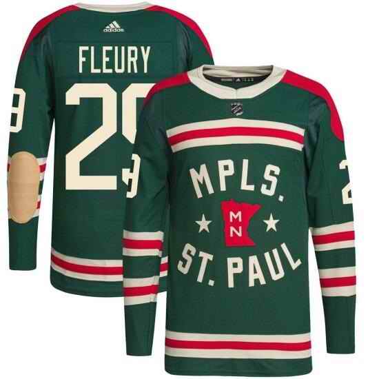 Men Minnesota Wild #29 Marc Andre Fleury Green Stitched Jersey->minnesota wild->NHL Jersey