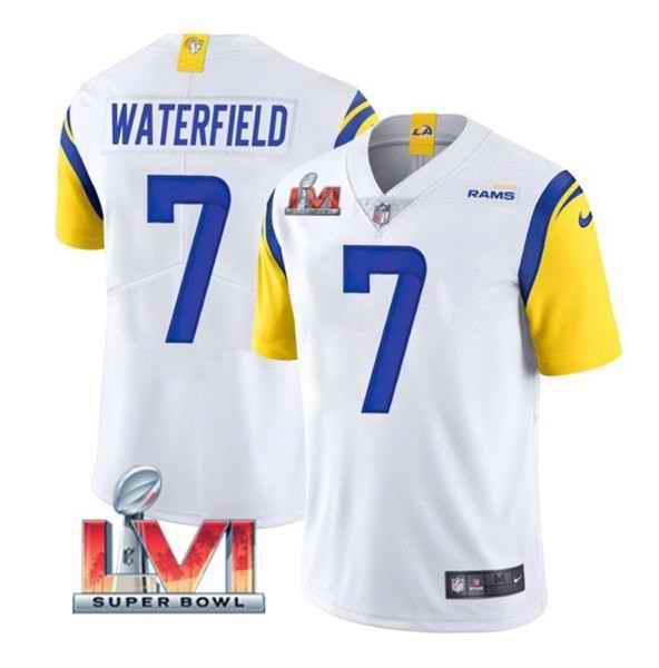 Nike Rams #7 Bob Waterfield White 2022 Super Bowl LVI Vapor Limited Jersey->los angeles rams->NFL Jersey