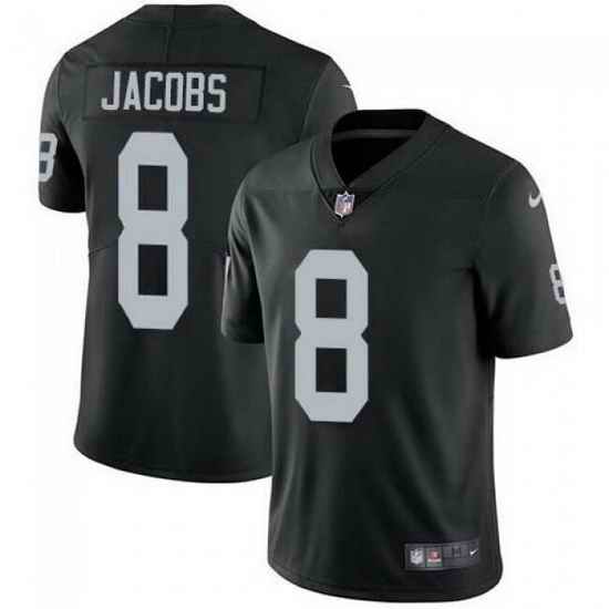 Men Las Vegas Raiders #8 Josh Jacobs Black Vapor Limited Stitched jersey->las vegas raiders->NFL Jersey