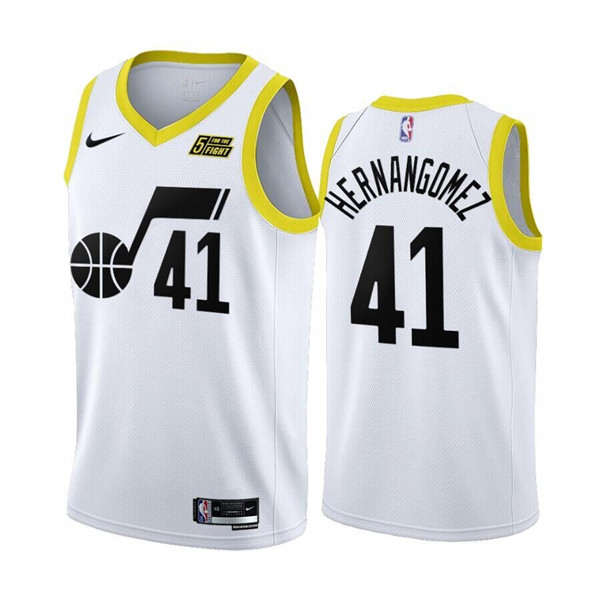 Men's Utah Jazz #41 Juancho Hernang??mez White 2022/23 Association Edition Stitched Basketball Jersey->utah jazz jerseys->NBA Jersey