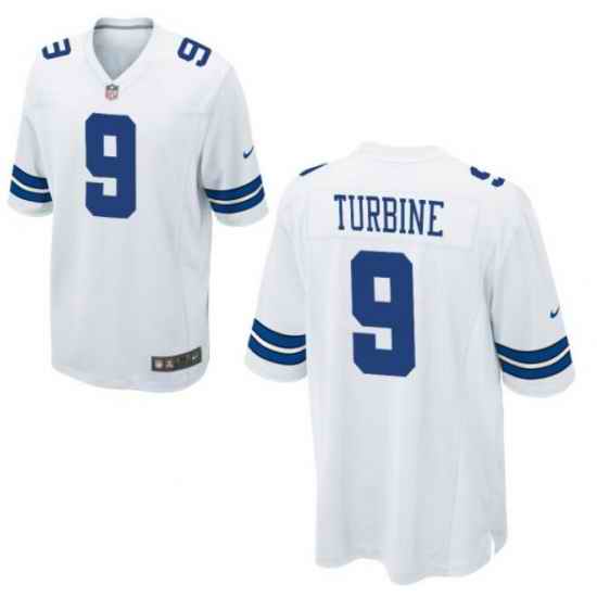Men Nike Dallas Cowboys #9 Kavontae Turpin White Vapor Limited Jersey->youth nfl jersey->Youth Jersey