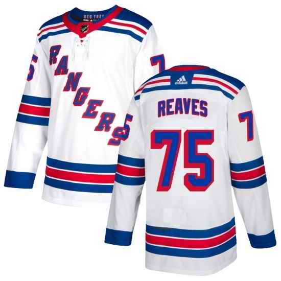 Men New York Rangers #75 Ryan Reaves White Stitched Jersey->edmonton oilers->NHL Jersey