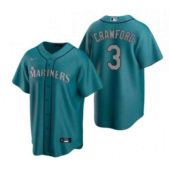 Men Seattle Mariners #3 J P  Crawford Aqua Cool Base Stitched Jersey->seattle mariners->MLB Jersey