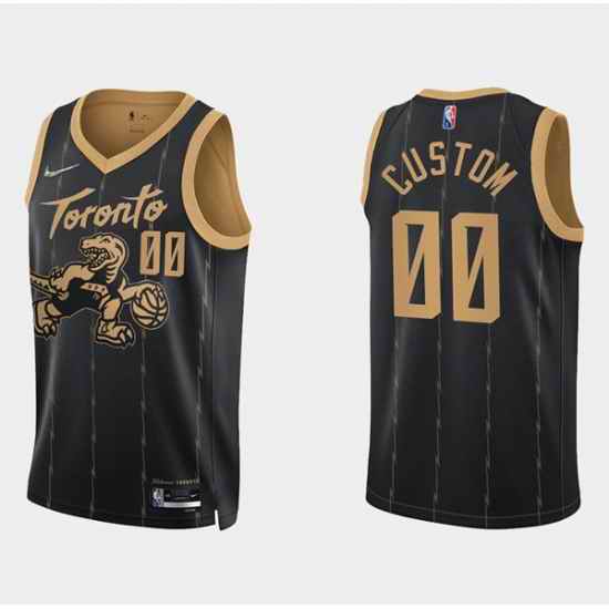 Men Women Youth Toddler Toronto Raptors Active Player Custom 2021 #22 City Edition Black 75th Anniversary Swingman Stitched Basketball Jersey->customized nba jersey->Custom Jersey