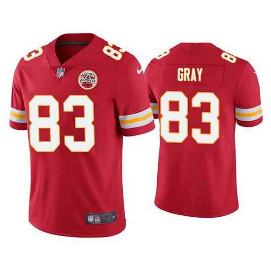 Men Kansas City Chiefs #83 Noah Gray Red Limited Stitched NFL Jersey->indianapolis colts->NFL Jersey