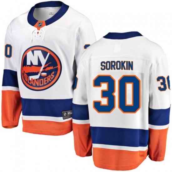 Men Ilya Sorokin New York Islanders Adidas Authentic White Home Jersey->new york islanders->NHL Jersey