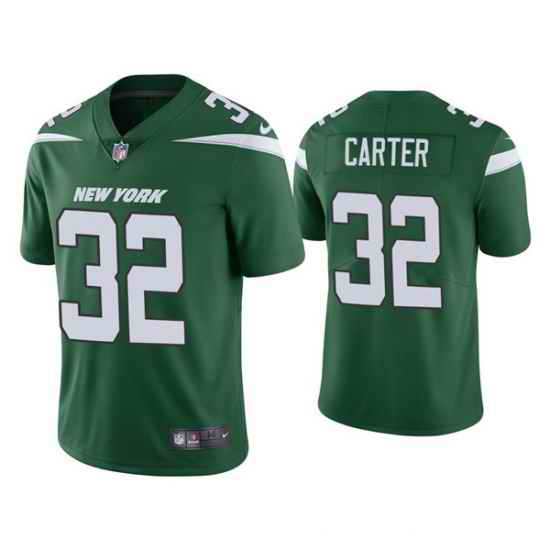 Men New York Jets #32 Michael Carter 2021 Green Vapor Untouchable Limited Stitched Jersey->new york jets->NFL Jersey