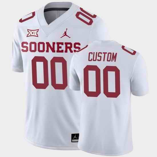 Oklahoma Sooners Custom White Away Men'S Jersey->->Custom Jersey