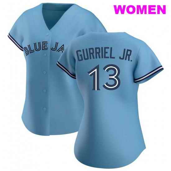 WOMEN'S TORONTO BLUE JAYS #13 LOURDES GURRIEL JR.->women mlb jersey->Women Jersey