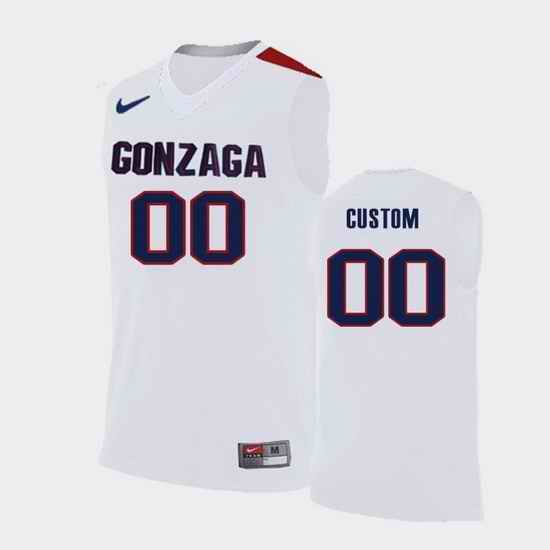 Gonzaga Bulldogs Custom White Replica College Basketball Jersey->->Custom Jersey