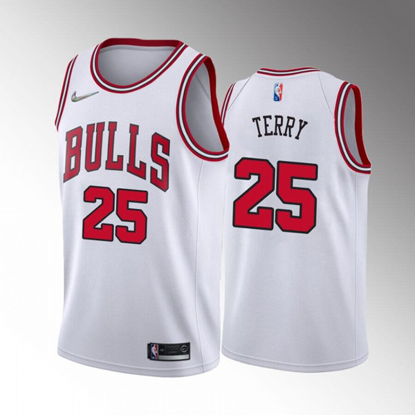 Men's Chicago Bulls #25 Dalen Terry White Stitched Basketball Jersey->chicago bulls->NBA Jersey