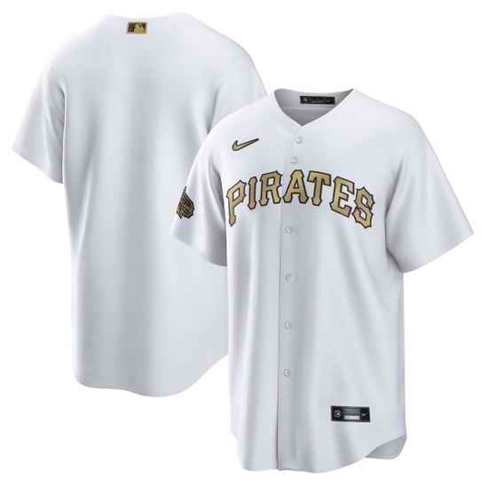 Men Pittsburgh Pirates Blank 2022 All Star White Cool Base Stitched Baseball Jersey->2022 all star->MLB Jersey