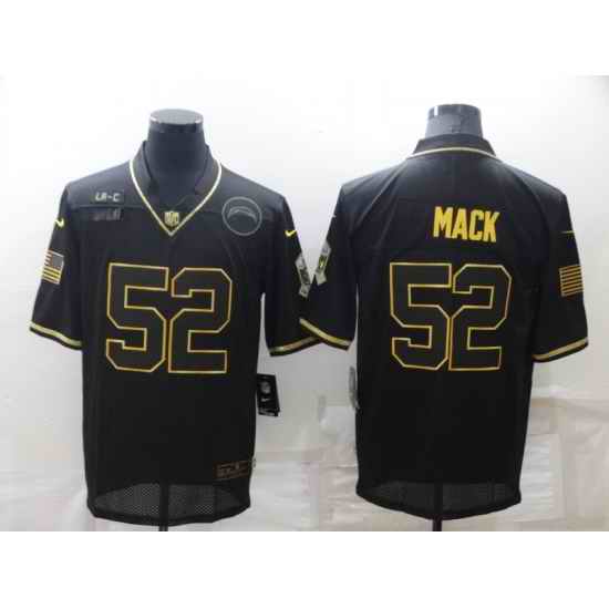 Men's Los Angeles Chargers #52 Khalil Mack Black Gold Salute To Service Limited Stitched Jersey->los angeles chargers->NFL Jersey