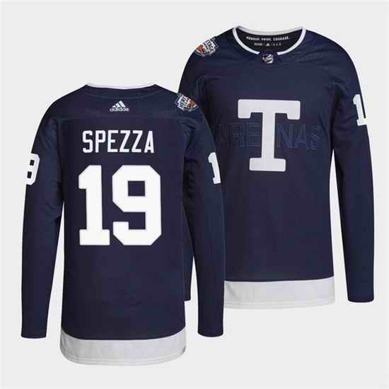 Men Toronto Maple Leafs #19 Jason Spezza 2022 Heritage Classic Navy Stitched jersey->toronto maple leafs->NHL Jersey
