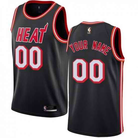 Men Women Youth Toddler Miami Heat Black Custom Nike NBA Stitched Jersey->customized nba jersey->Custom Jersey