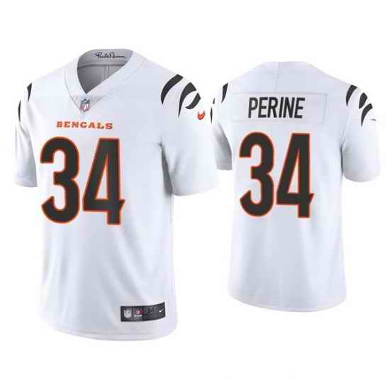 Men Cincinnati Bengals #34 Samaje Perine 2021 White Vapor Untouchable Limited Stitched Jersey->dallas cowboys->NFL Jersey