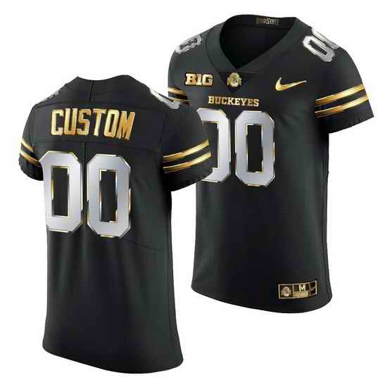 Ohio State Buckeyes Custom Black Golden Edition Jersey->->Custom Jersey