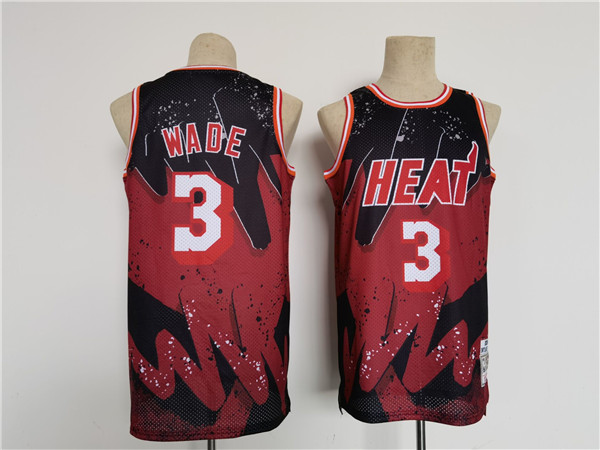 Men's Miami Heat #3 Dwyane Wade Throwback basketball Jersey->los angeles lakers->NBA Jersey