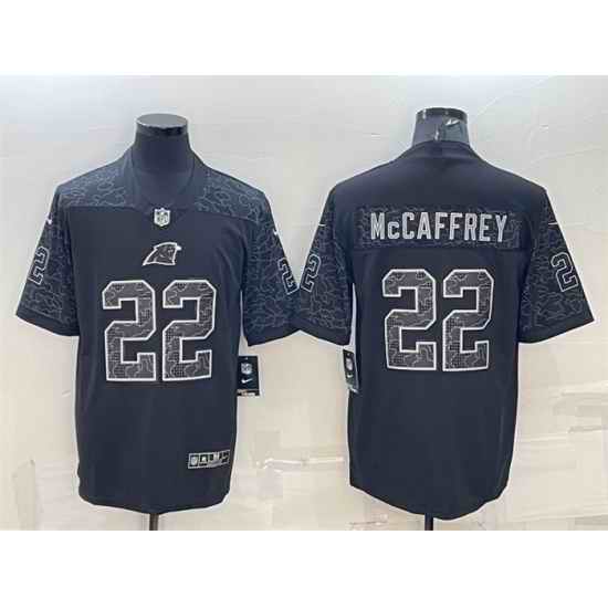 Men Carolina Panthers #22 Christian McCaffrey Black Reflective Limited Stitched->buffalo bills->NFL Jersey