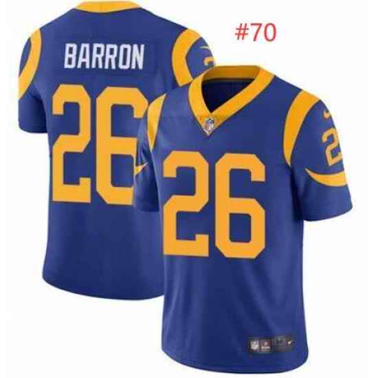 Men Nike Los Angeles Rams Alex Barron Blue Vapor Untouchable Limited Jersey->cincinnati bengals->NFL Jersey