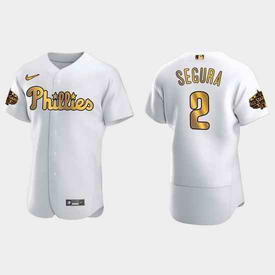 Men Philadelphia Phillies Jean Segura 2022 Mlb All Star Game White Gold Men Jersey->2022 all star->MLB Jersey