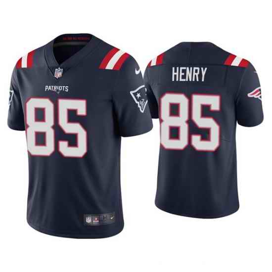 Men New England Patriots #85 Hunter Henry 2021 Navy Vapor Untouchable Limited Stitched->new england patriots->NFL Jersey
