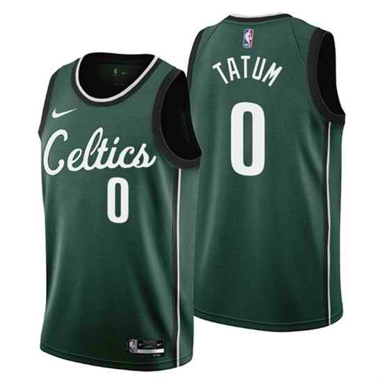 Men's Boston Celtics #0 Jayson Tatum 2022-23 Green City Edition Stitched Jersey->boston celtics->NBA Jersey