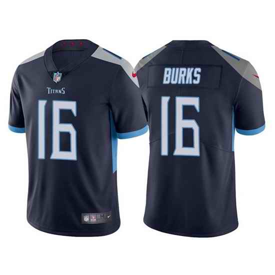 Men Tennessee Titans #16 Treylon Burks Navy Vapor Untouchable Stitched jersey->tennessee titans->NFL Jersey