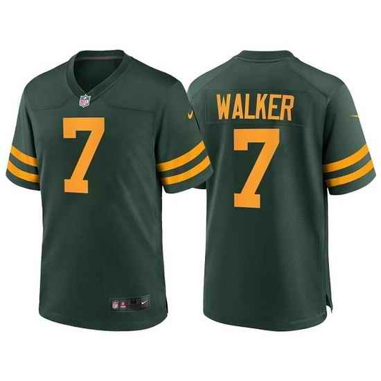 Men Green Bay Packers #7 Quay Walker Green Stitched Football Jersey->green bay packers->NFL Jersey