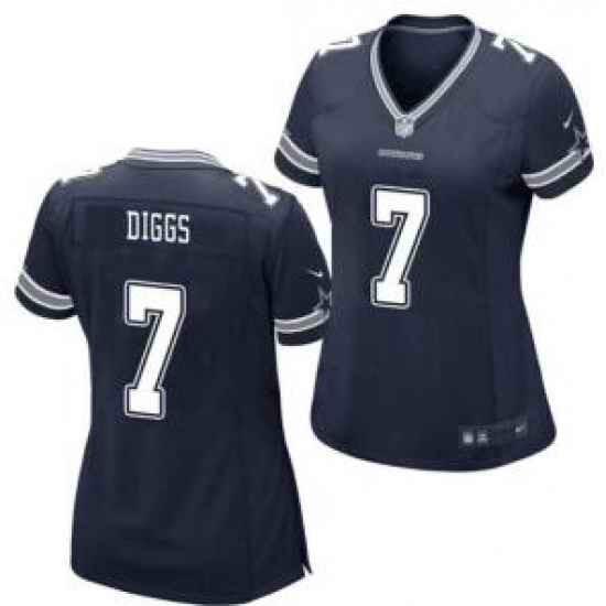 Women Nike Dallas Cowboys Trevon Diggs #7 Blue Vapor Limited Jersey->dallas cowboys->NFL Jersey
