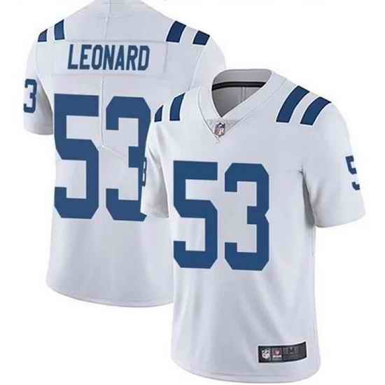 Youth Indianapolis Colts #53 Darius Leonard White Vapor Untouchable Limited Stitched Football Jersey->youth nfl jersey->Youth Jersey