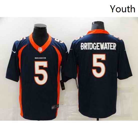 Youth Nike Denver Broncos #5 Teddy Bridgewater Navy Vapor Untouchable Limited Jersey->youth nfl jersey->Youth Jersey