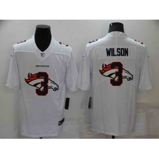 Men's Denver Broncos #3 Russell Wilson White 2020 Shadow Logo Vapor Untouchable Stitched NFL Nike Limited Jersey->denver broncos->NFL Jersey