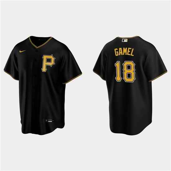 Men Pittsburgh Pirates #18 Ben Gamel Black Cool Base Stitched Jerse->boston red sox->MLB Jersey