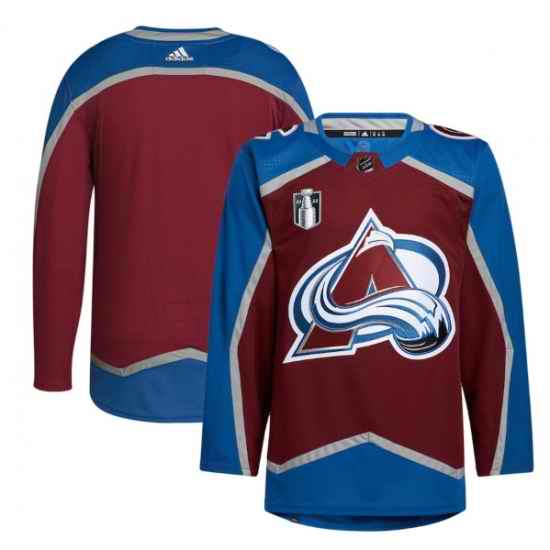 Men Colorado Avalanche Blank 2022 Burgundy Stanley Cup Final Patch Stitched Jersey->colorado avalanche->NHL Jersey