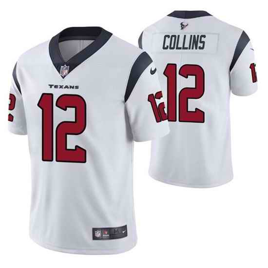 Men Houston Texans #12 Nico Collins White Vapor Untouchable Limited Stitched Jersey->houston texans->NFL Jersey