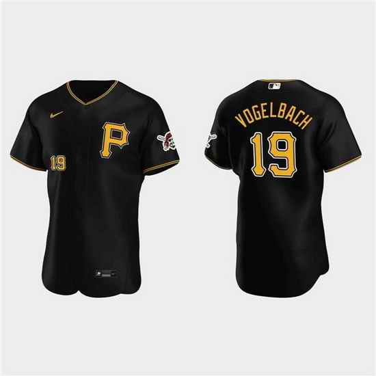 Men Pittsburgh Pirates #19 Daniel Vogelbach Black Flex Base Stitched MLB Jerse->boston red sox->MLB Jersey