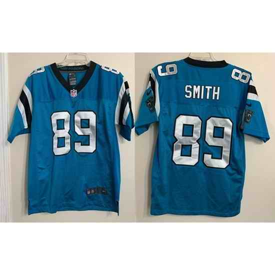Men Carolina Panthers #89 Steve Smith Blue Game Jersey->carolina panthers->NFL Jersey