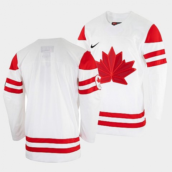 Men's Blank Canada Hockey White 2022 Beijing Winter Olympic Home Rrplica Jersey->2022 canada winter olympic->NHL Jersey