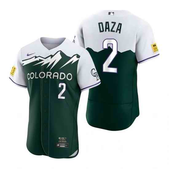 Men Nike Nike Colorado Rockies #2 Yonathan Daza City Connect Stitched Flex Base Baseball Jersey->detroit tigers->MLB Jersey