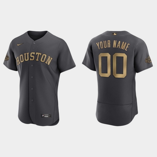 Men Women Youth Custom Houston Astros 2022 Mlb All Star Game Authentic Charcoal Jersey->customized mlb jersey->Custom Jersey